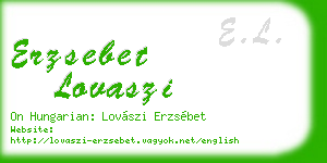 erzsebet lovaszi business card