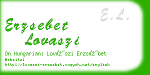 erzsebet lovaszi business card